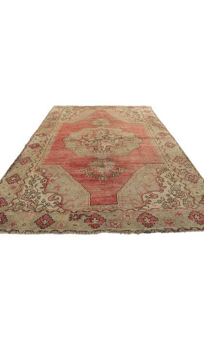 5 x 8 Vintage Turkish Oushak Rug 52352