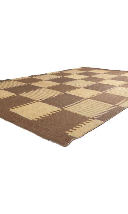 6 x 10 Carl Malmsten Vintage Swedish Rollakan Rug 78609