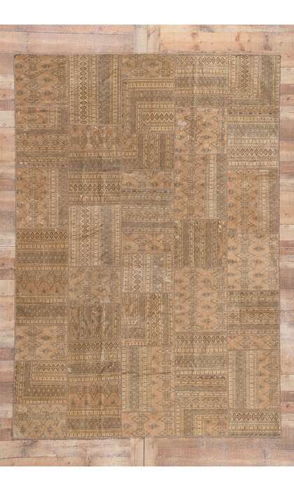 7 x 10 Vintage Persian Patchwork Rug 78587