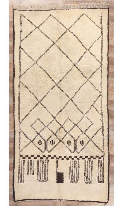 7 x 14 Neutral Vintage Moroccan Rug 20344