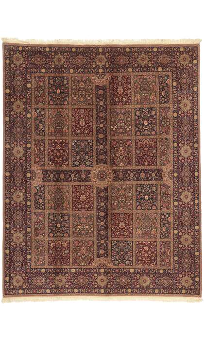 8 x 10 Vintage Pakistan Chaharbagh Rug 76846