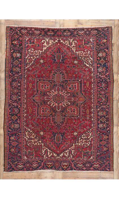 8 x 10 Vintage Persian Heriz Rug 78157