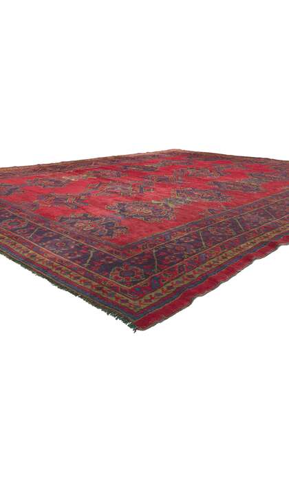 9 x 11 Antique Red Oushak Rug 78524