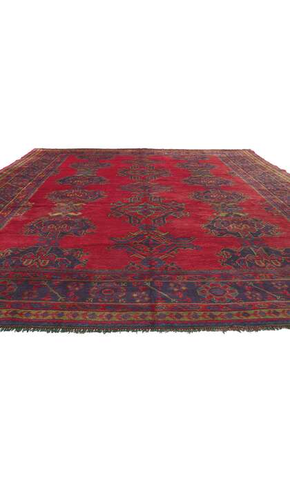 9 x 11 Antique Red Oushak Rug 78524