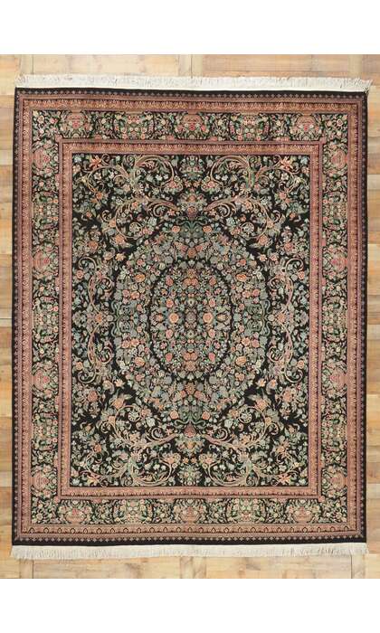 9 x 12 Vintage Aubusson Garden Rug 76773