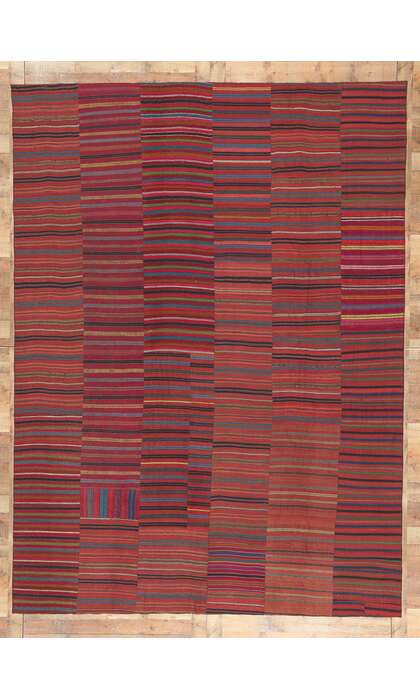 9 x 12 Rustic Striped Kilim Rug 60643