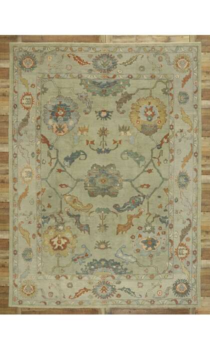 9 x 13 Modern Oushak Rug 53195