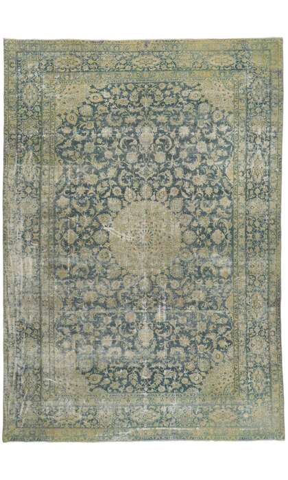 9 x 13 Distressed Faded Persian Rug 76820