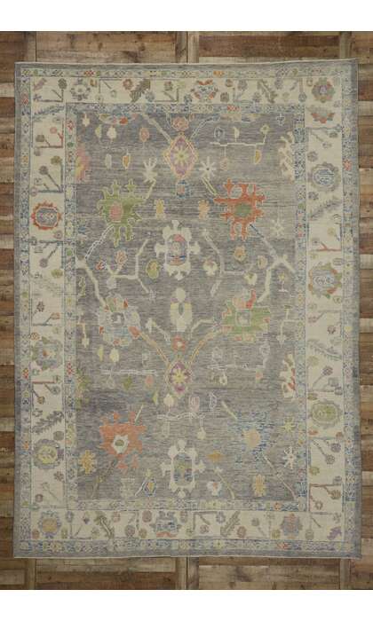 9 x 13 Colorful Oushak Rug 53606