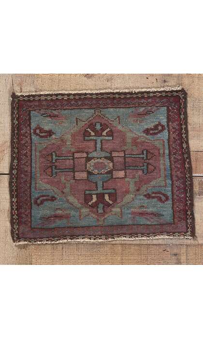 1 x 1 Antique Persian Malayer Rug 61257