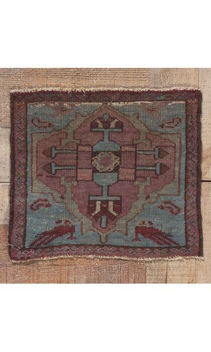 1 x 1 Antique Persian Malayer Rug 61256