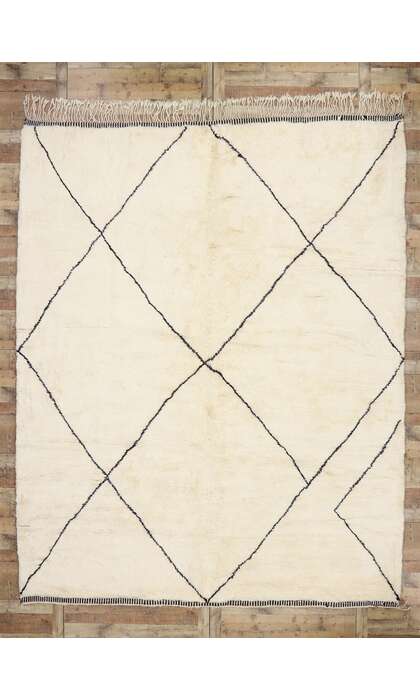 11 x 13 Organic Modern Beni Mrirt Moroccan Rug 21109