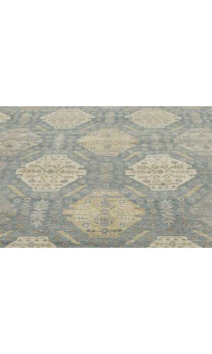 12 x 15 Distressed Modern Oushak Rug 30622