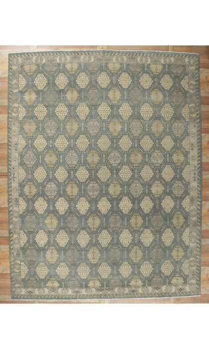 12 x 15 Distressed Modern Oushak Rug 30622
