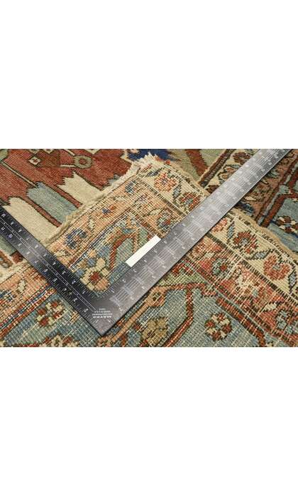 14 x 19 Oversized Antique Persian Serapi Rug 72743