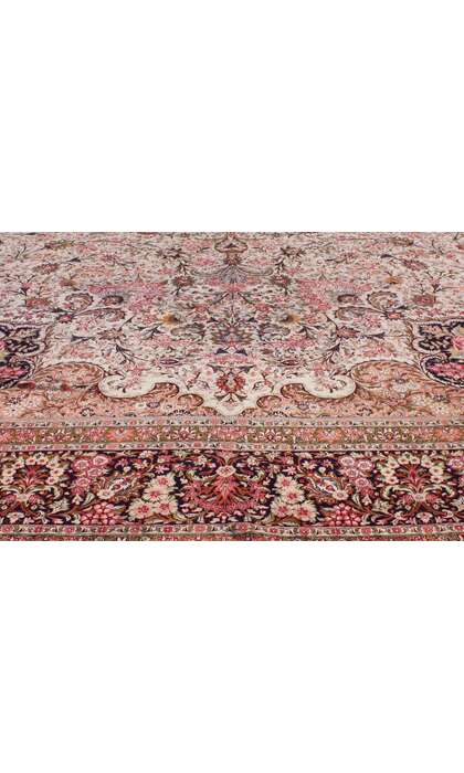 14 x 20 Vintage Persian Silk Qum Rug 72891