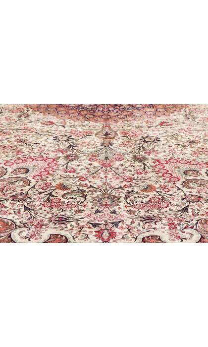 14 x 20 Vintage Persian Silk Qum Rug 72891