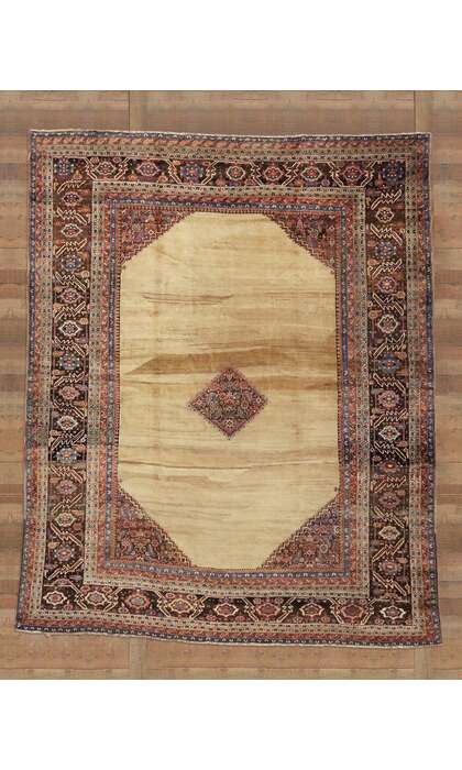 15 x 19 Oversized Antique Persian Bakshaish Rug 73055