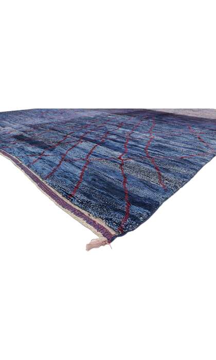 15 x 20 Modern Blue Beni Mrirt Moroccan Rug 21103