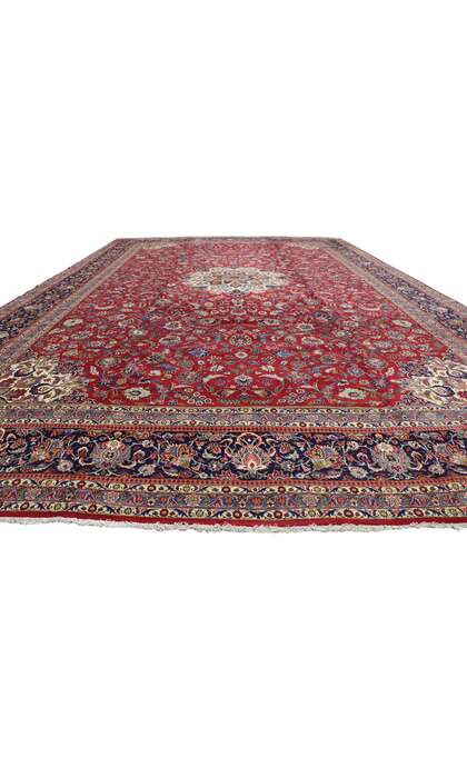 15 x 23 Oversized Antique Persian Kashan Rug 75650