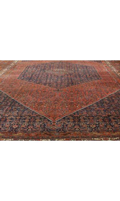 15 x 26 Oversized Antique Persian Bijar Rug 73125