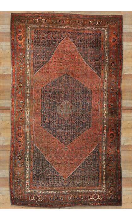 15 x 26 Oversized Antique Persian Bijar Rug 73125