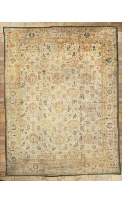 16 x 20 Oversized Antique Turkish Oushak Rug 73632