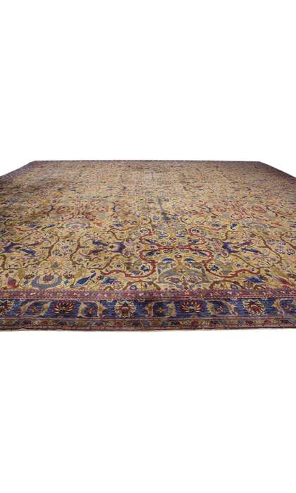 23 x 24 Oversized Antique Indian Agra Rug 76918