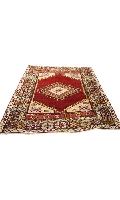 3 x 4 Vintage Turkish Oushak Rug 52321