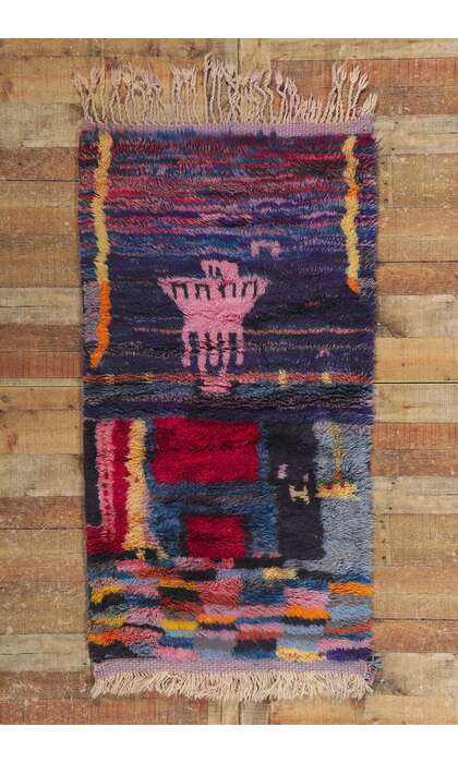 3 x 5 Colorful Abstract Moroccan Rug 21114
