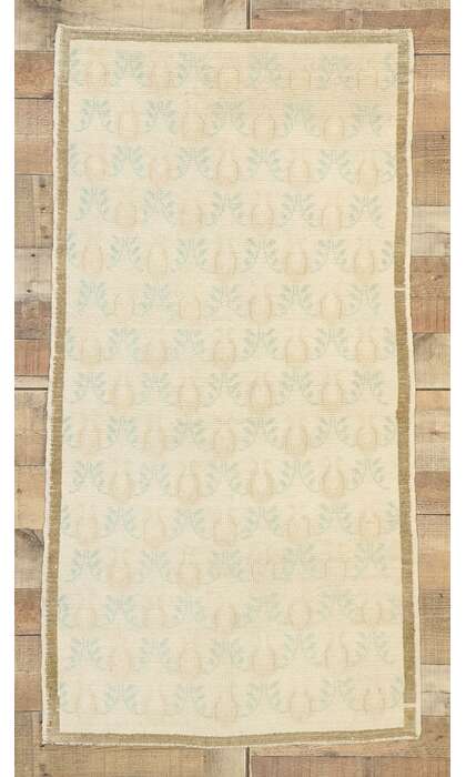 3 x 5 Vintage Muted Oushak Rug 52983