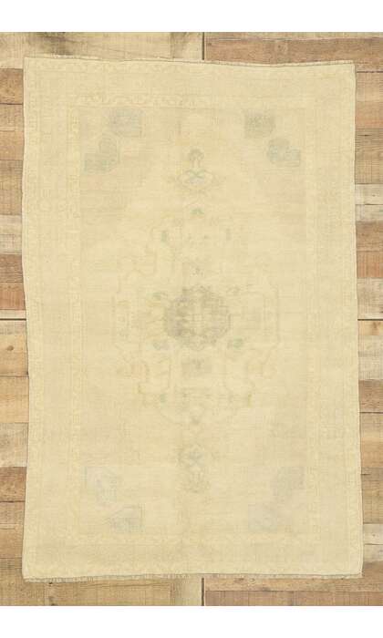 3 x 5 Vintage Muted Oushak Rug 52971