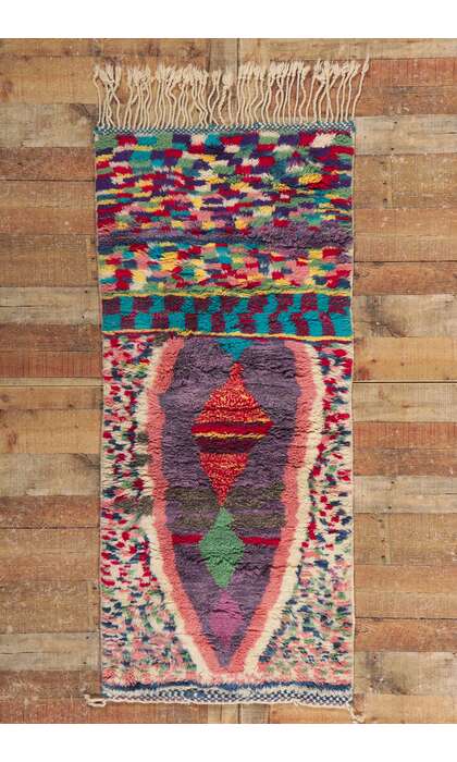 3 x 6 Colorful Abstract Moroccan Rug 21131