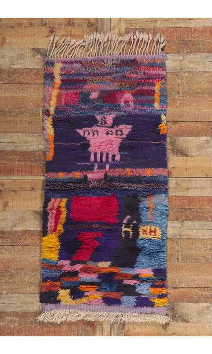 3 x 6 Colorful Moroccan Beni Ourain Rug 21113