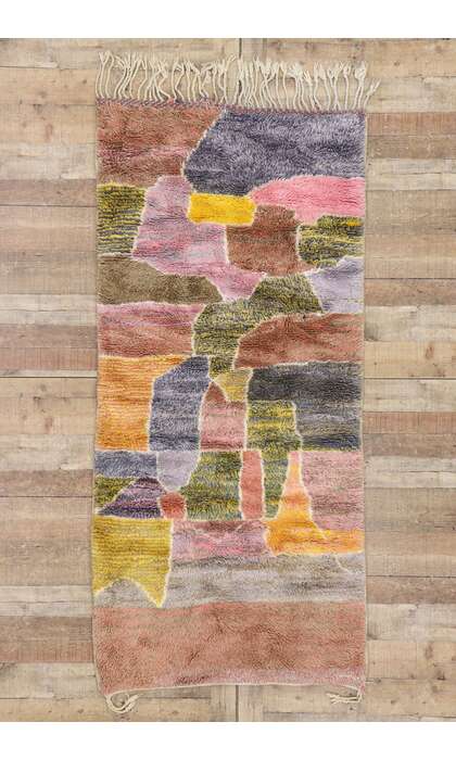 3 x 7 Colorful Abstract Moroccan Rug 21110