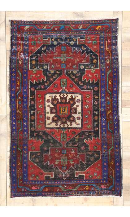 4 x 6 Vintage Persian Hamadan Rug 51578