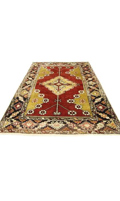 4 x 5 Vintage Turkish Oushak Rug 73835