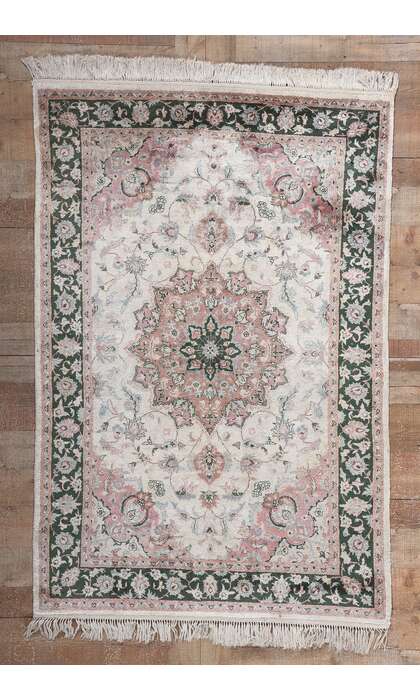 4 x 6 Vintage Silk Kashmir Rug 78545