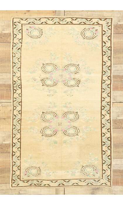 4 x 6 Vintage Muted Oushak Rug 52984