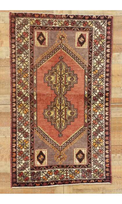 4 x 6 Vintage Turkish Oushak Rug 50155