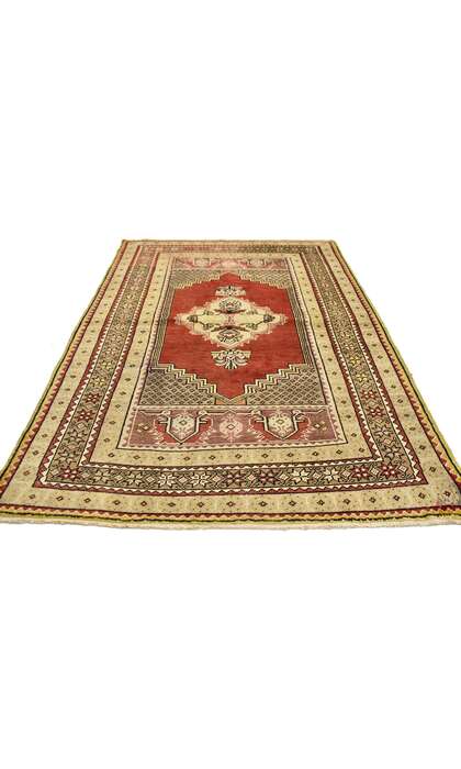 4 x 6 Vintage Turkish Oushak Rug 73845