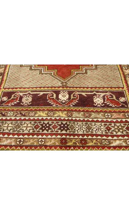 4 x 6 Vintage Turkish Oushak Rug 73846