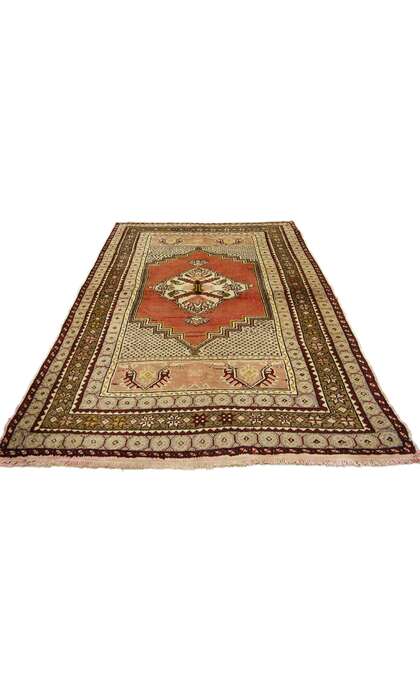 4 x 6 Vintage Turkish  Oushak Rug 73847