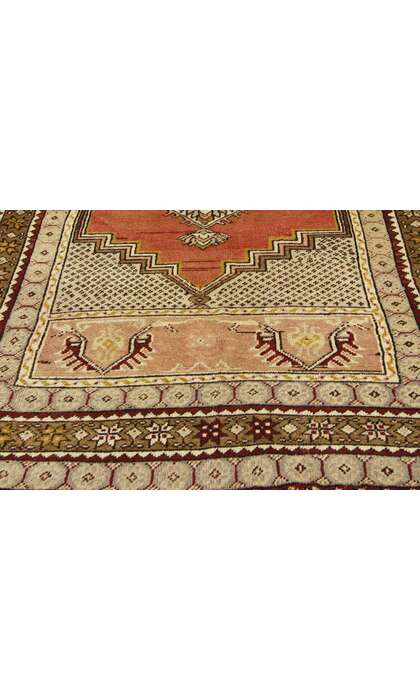 4 x 6 Vintage Turkish  Oushak Rug 73847
