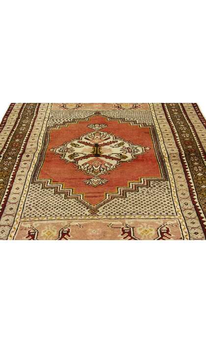 4 x 6 Vintage Turkish  Oushak Rug 73847