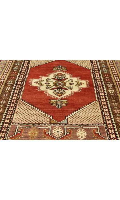 4 x 6 Vintage Turkish Oushak Rug 73848