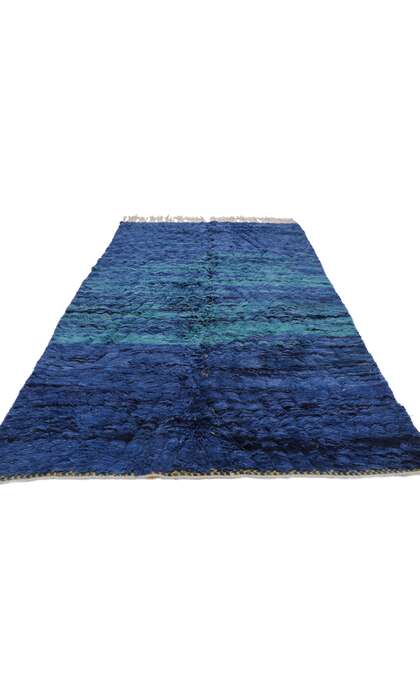 4 x 8 Modern Blue Beni Mrirt Moroccan Rug 21129