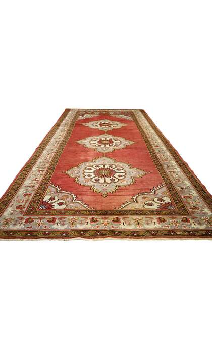 5 x 11 Vintage Turkish Oushak Rug 73753