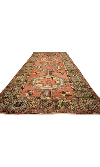 5 x 13 Vintage Turkish Oushak Rug 73874