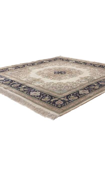 5 x 5 Fine Vintage Silk Kayseri Rug 78622